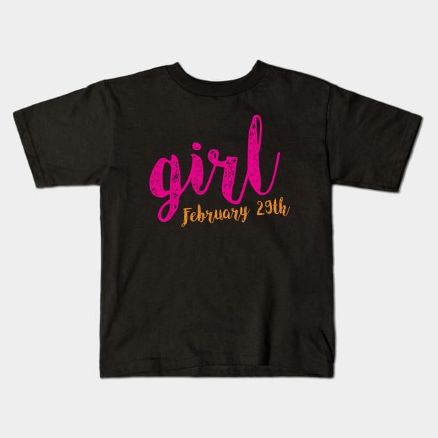 February 29th girl Kids T-Shirt by umarhahn